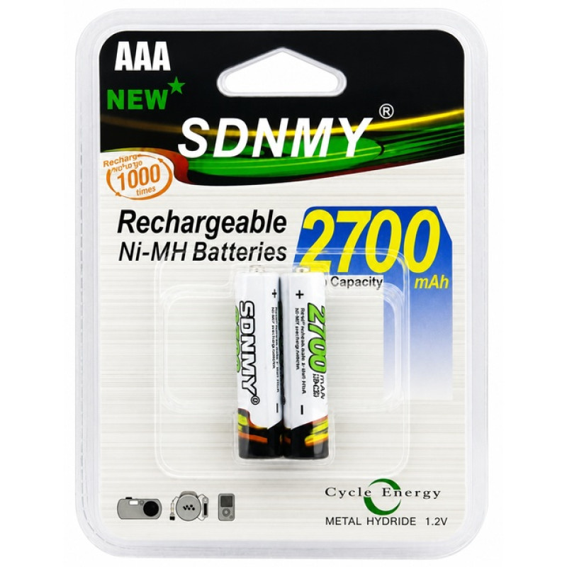 4 Επαναφορτιζόμενες Μπαταρίες ΑAΑ - SDNMY NI-MH Battery 2700mAh