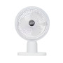 YESPLUS YS-1608 Επαναφορτιζόμενο Επιτραπέζιο Ανεμιστηράκι Γραφείου με Φως 360° Περιστρεφόμενο - Χρώμα: Λευκό