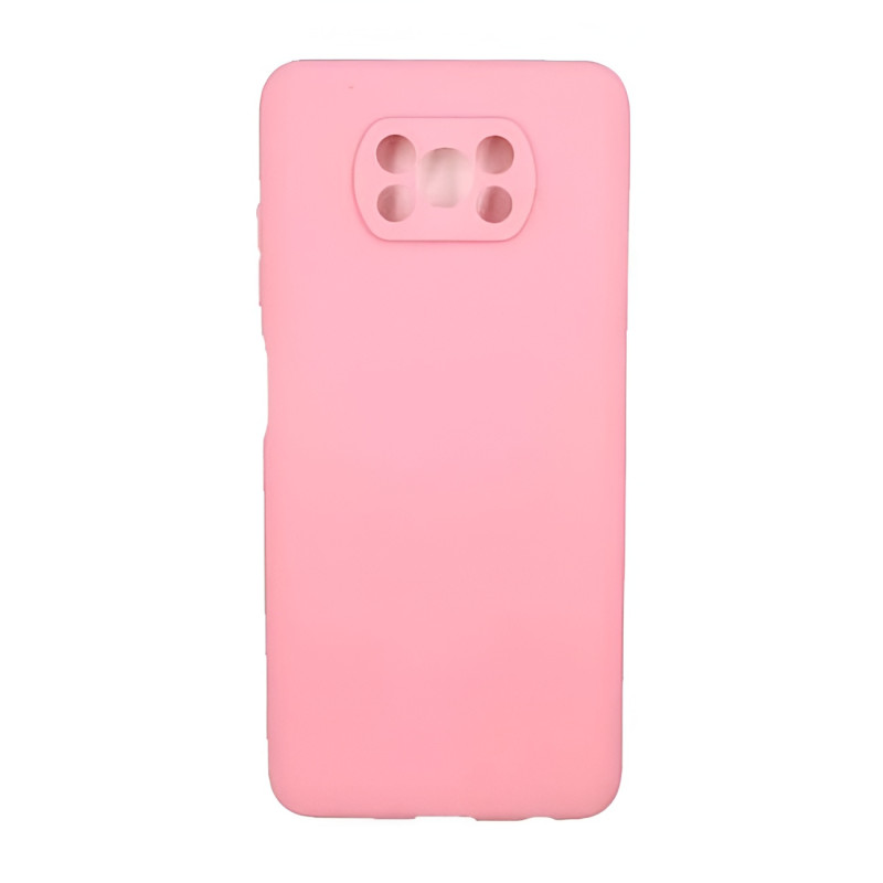 Θήκη Πλάτης Σιλικόνης Απλή για Xiaomi Poco X3/X3 NFC/X3 Pro - Χρώμα: Ρόζ