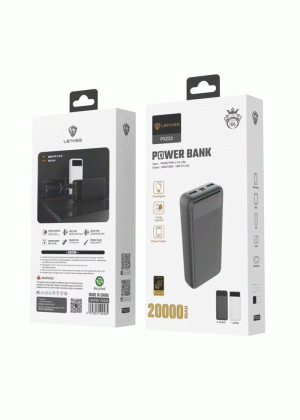 Lenyes Power bank PX-233 20.000mAh Portable - Χρώμα: Μαύρο