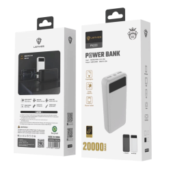 Lenyes Power bank PX-233 20.000mAh Portable - Color: White