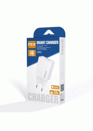 PZX C882E Φορτιστής Ταξιδιού USΒ / Traveling USB Charger - Χρώμα: Λεύκο