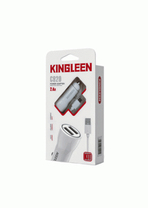 KINGLEEN C920 Φορτιστής Αυτοκινήτου με 2 USB Θύρες & USB σε Micro USB Καλώδιο 2.4A - Χρώμα: Άσπρο