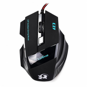 Optical Mouse T6 Ποντίκι με RGB Φωτισμό 7 LED - Χρώμα: Μαύρο