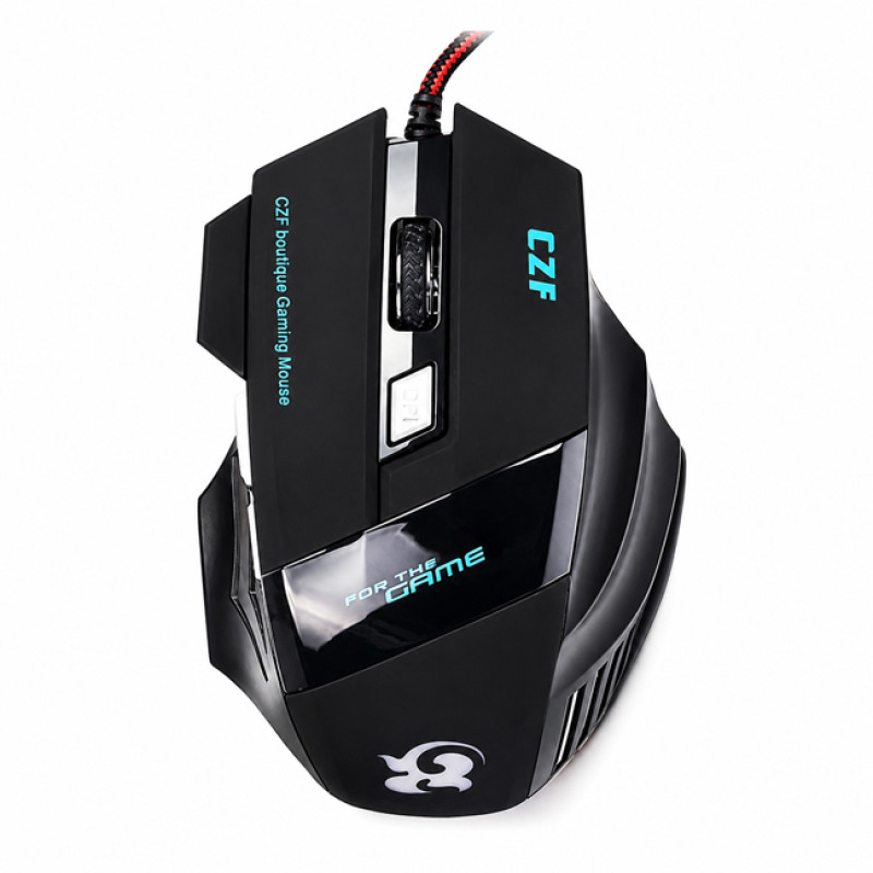 Optical Mouse T6 Ποντίκι με RGB Φωτισμό 7 LED - Χρώμα: Μαύρο