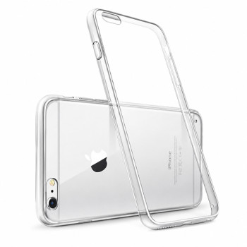 Θήκη Πλάτης Σιλικόνης Απλή για Apple i Phone 6 Plus/6S Plus - Χρώμα: Διάφανο