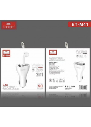 Earldom ET-M41 In-ear Handsfree Ακουστικά με Βύσμα 3.5mm - Χρώμα Λευκό