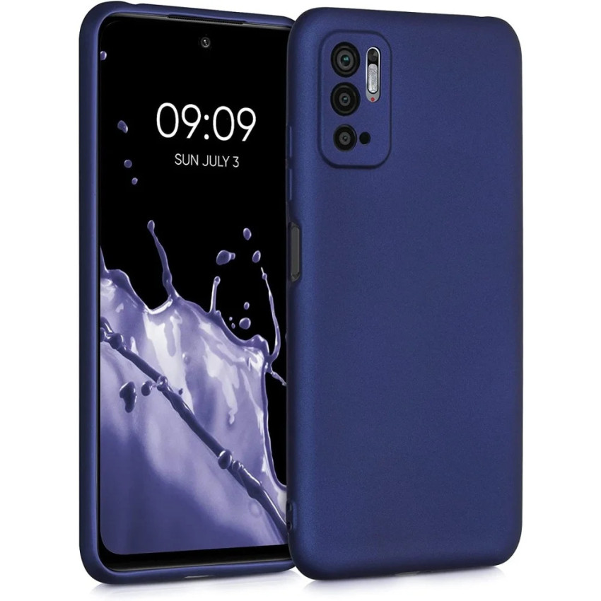 Θήκη Πλάτης Σιλικόνης Soft για Xiaomi Poco M3 Pro 5G - Χρώμα: Σκούρο Μπλέ