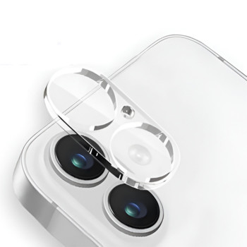 Full Cover Full Glue Τζαμάκι Προστασίας Πίσω Κάμερας για Apple i Phone 16 / 16 Plus - Χρώμα: Διάφανο