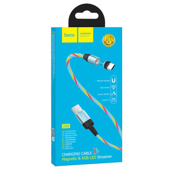 Hoco U90 ''Ingenious Streamer" Καλώδιο USB σε Micro USB - Χρώμα: Μπλε