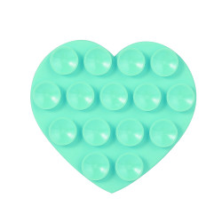 ''Heart'' Car Mobile Holder with Anti-Slip Surface - Color: Turquoise