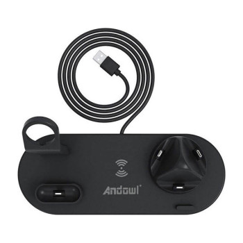 Andowl Q-L023 Ασύρματη Βάση Φόρτισης / Multi-Function Charging Stand - Χρώμα: Μαύρο
