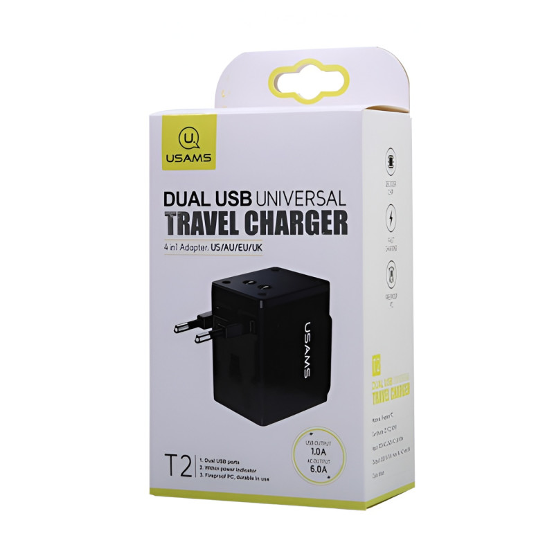 USAMS US-CC044 T2 Διπλός φορτιστής Universal USB