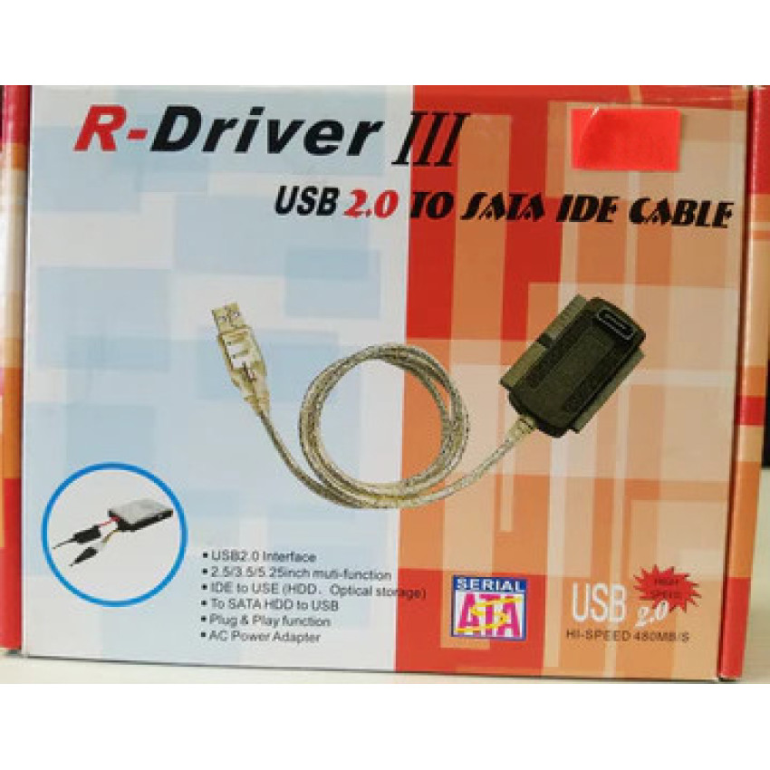 TERABYTE R-Driver Σετ 3 Καλώδιο USB 2.0 σε Sata Ide για 2.5 / 3.5'' Σκληρό Δίσκο