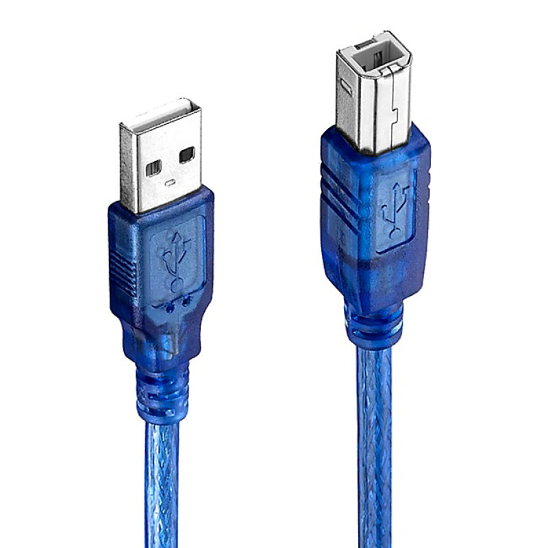 Καλώδιο USB 2.0 USB-A Male σε USB-B Male 1.5m - Χρώμα: Μπλε