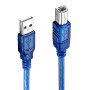Καλώδιο USB 2.0 USB-A Male σε USB-B Male 1.5m - Χρώμα: Μπλε