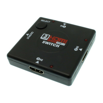 Διακόπτης HDMI με 3 Εισόδους & 1 Έξοδο 1080P 2K HDMI Switch - Χρώμα: Μαύρο