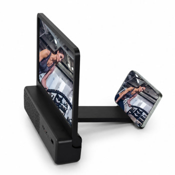 Andowl Q-P07 Φορητό Bluetooth Ηχείο & Αναδιπλούμενος Μεγεθυντικός Φακός Οθόνης HD - Χρώμα: Μαύρο