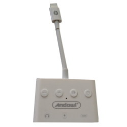 Andowl Q-A190 12 in 1 Audio Adapter for iPhone with Lightning Connector - Color: White