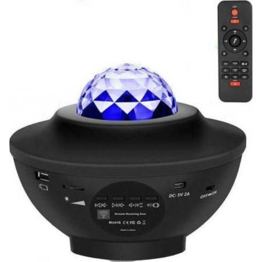 Διακοσμητικό Φωτιστικό LED Party Light Starry Night Light Projector Ocean Wave Πολύχρωμο PS-107203 - Χρώμα: Μαύρο