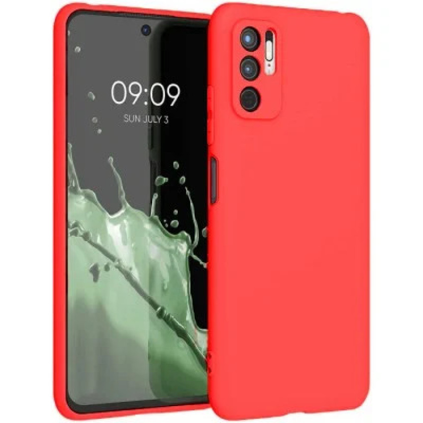 Θήκη Πλάτης Σιλικόνης Soft για Xiaomi Poco M3 Pro 5G - Χρώμα: Κόκκινο