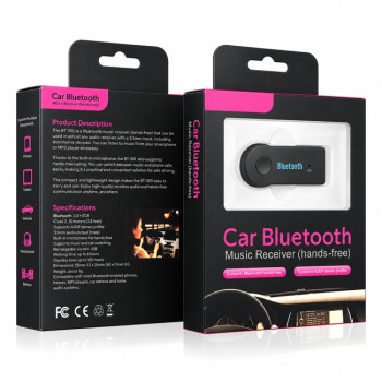 Bluetooth Receiver 3.5mm Jack με Ενσωματωμένο Μικρόφωνο για Αυτοκίνητο BT-350 - Χρώμα: Μαύρο Bluetooth Receiver 3.5mm Jack με Ενσωματωμένο Μικρόφωνο για Αυτοκίνητο BT-350 - Χρώμα: Μαύρο