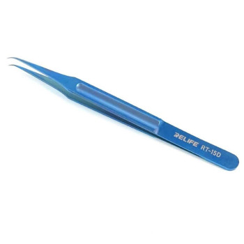 RELIFE RT-15D Titanium Alloy Tweezer with Curved Tip (140mm)