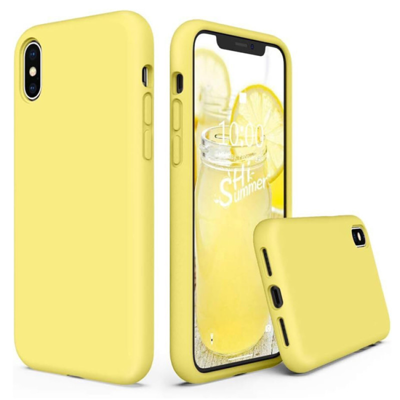 Θήκη Πλάτης Σιλικόνης Soft για Apple i Phone X/XS - Χρώμα: Κίτρινο