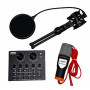 Andowl Q-MIC580 Εξωτερική Επαγγελματική Κάρτα Ήχου με Συνδεσιμότητα 3.5mm / USB Microphone Soundcard Set - Χρώμα: Μαύρο
