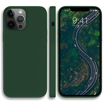 Θήκη Πλάτης Σιλικόνης Soft για Apple i Phone 15 Plus - Χρώμα: Σκούρο Πράσινο
