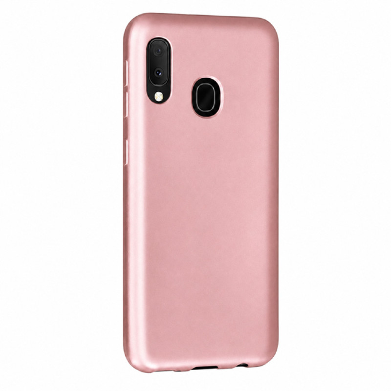 Θήκη Πλάτης Σιλικόνης Soft για Samsung Galaxy A20E - Χρώμα: Ρόζ Χρυσό