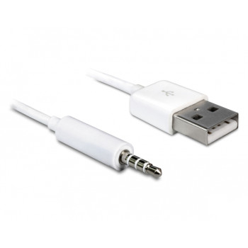 Καλώδιο USB-A Male σε 3.5mm Jack Male 19.5cm - Χρώμα: Άσπρο