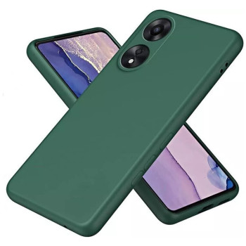 Θήκη Πλάτης Σιλικόνης Απλή για Oppo A58/A78 - Χρώμα: Σκούρο Πράσινο
