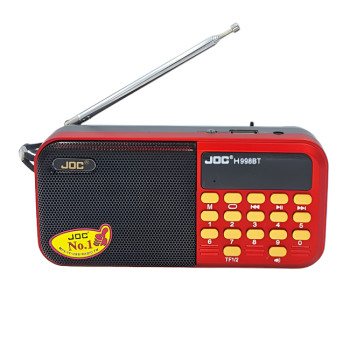 JOC H998BT Επαναφορτιζόμενο Φορητό Ραδιόφωνο - Χρώμα: Κόκκινο