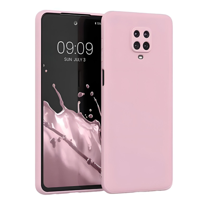 Θήκη Πλάτης Σιλικόνης Soft για Xiaomi Redmi Note 9 Pro/Note 9S - Χρώμα: Ροζ