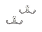 2 Position Round Chrome Wall Hangers - Color: Silver