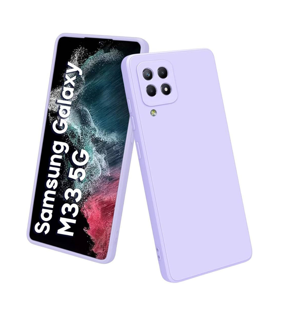 Θήκη Πλάτης Σιλικόνης Απλή για Samsung Galaxy M33 - Χρώμα: Λιλά