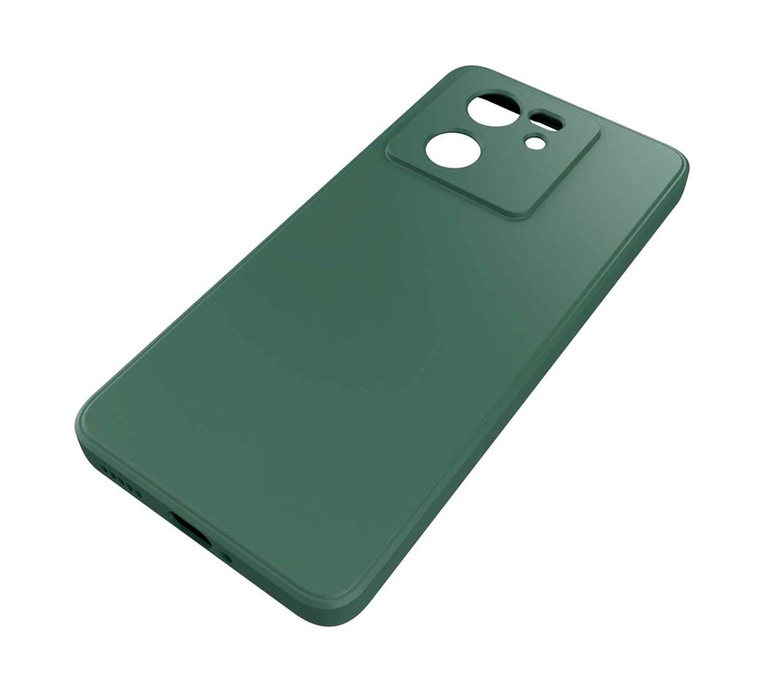 Θήκη Πλάτης Σιλικόνης Απλή για Xiaomi Mi 13T - Χρώμα: Σκούρο Πράσινο