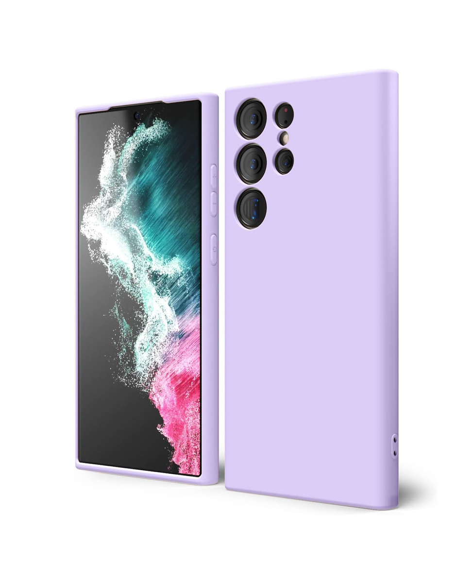 Θήκη Πλάτης Σιλικόνης Soft για Samsung Galaxy S22 Ultra - Χρώμα: Λιλά