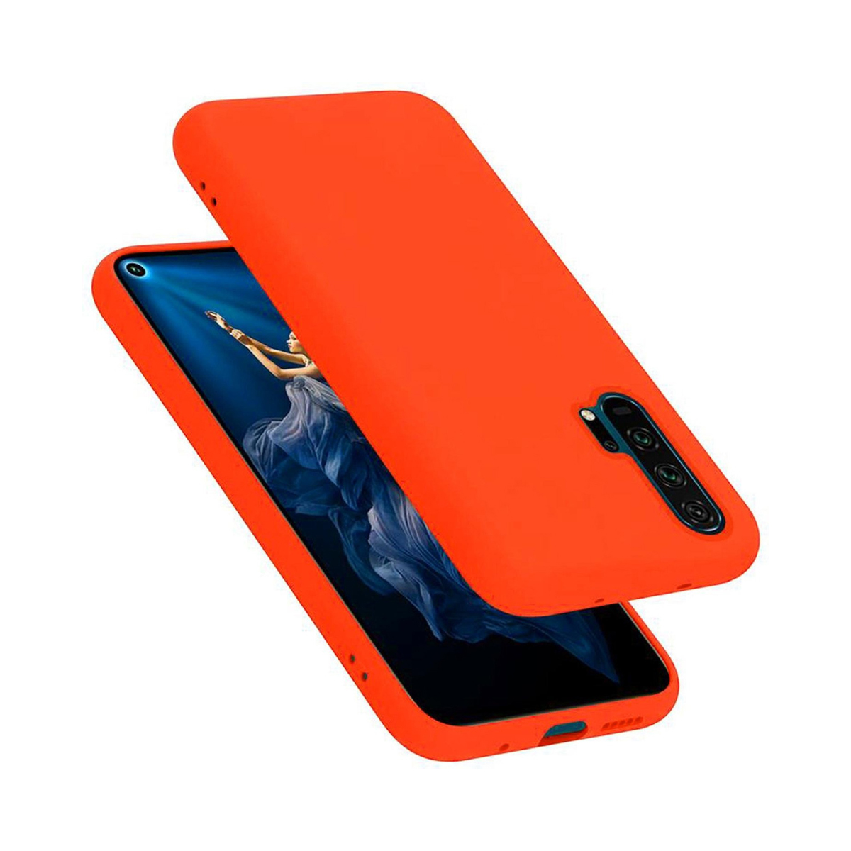 Θήκη Πλάτης Σιλικόνης Απλή για Huawei Honor 20 Pro - Χρώμα: Πορτοκαλί