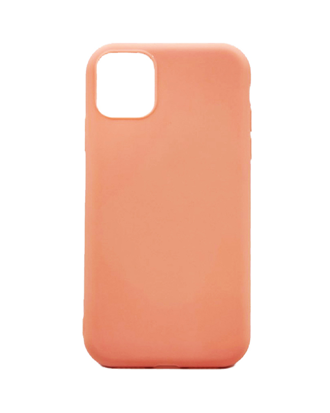 Θήκη Πλάτης Σιλικόνης Απλή για Apple i Phone 11 Pro Max - Χρώμα: Σομόν