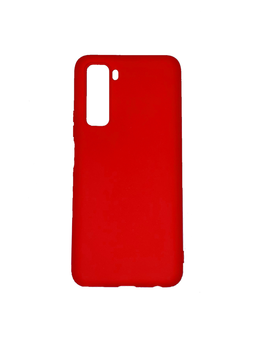 Θήκη Πλάτης Σιλικόνης Απλή για Huawei P40 Lite 5G - Χρώμα: Κόκκινο