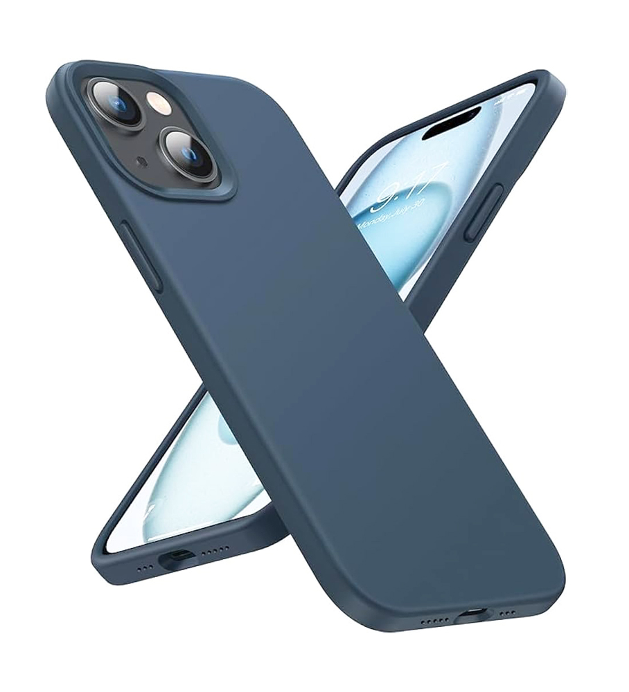 Θήκη Πλάτης Σιλικόνης Soft για Apple i Phone 14 Pro Max - Χρώμα: Σκούρο Μπλε