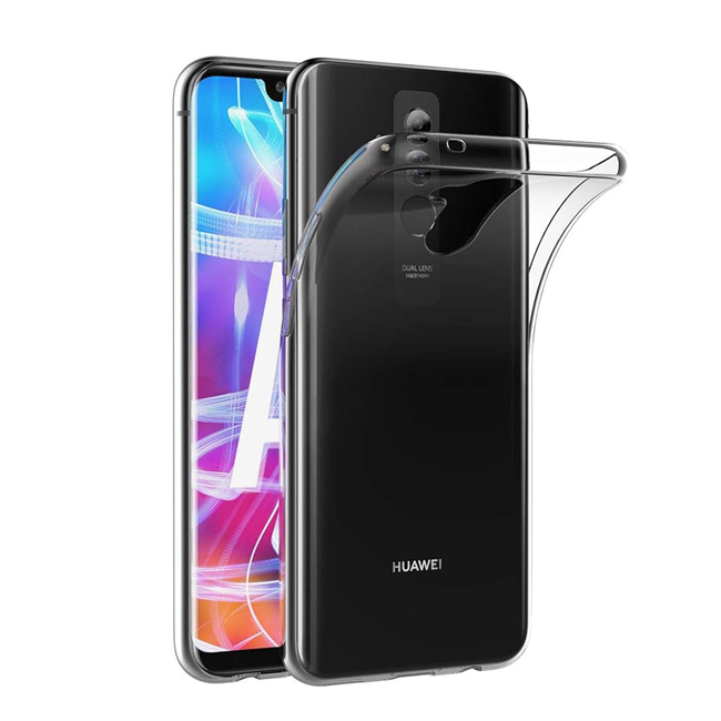 Θήκη Πλάτης Σιλικόνης Απλή για Huawei Mate 20 Lite - Χρώμα: Διάφανο