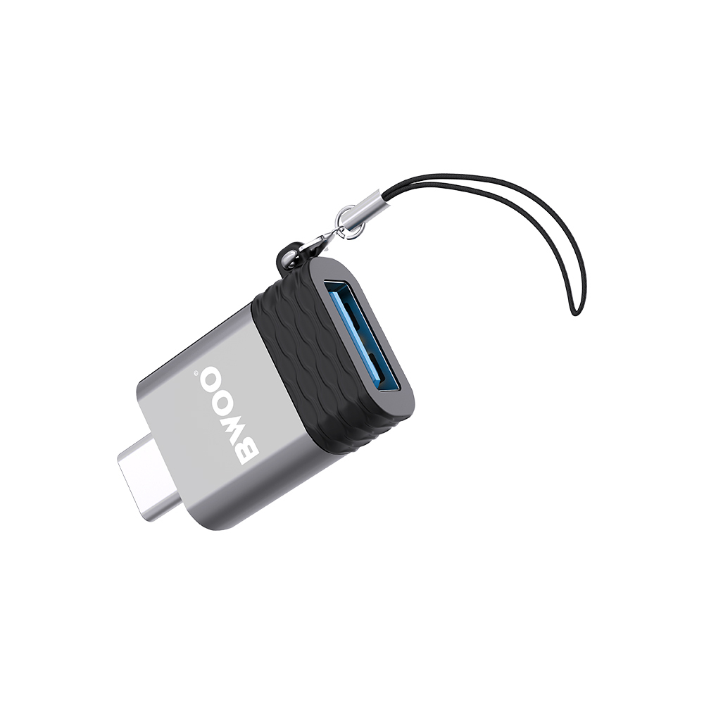 BWOO BZ35 Μετατροπέας USB-C Male σε USB-A Female 2.4A - Χρώμα: Γκρι