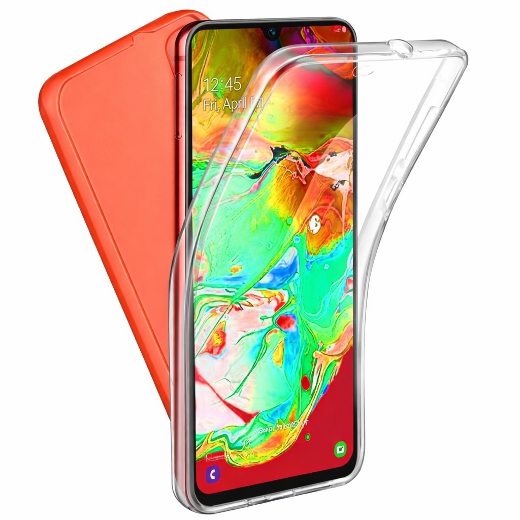 Πλήρης κάλυψη 360° εμπρός & πίσω για Samsung Galaxy A50 A505F - Χρώμα: Κόκκινο