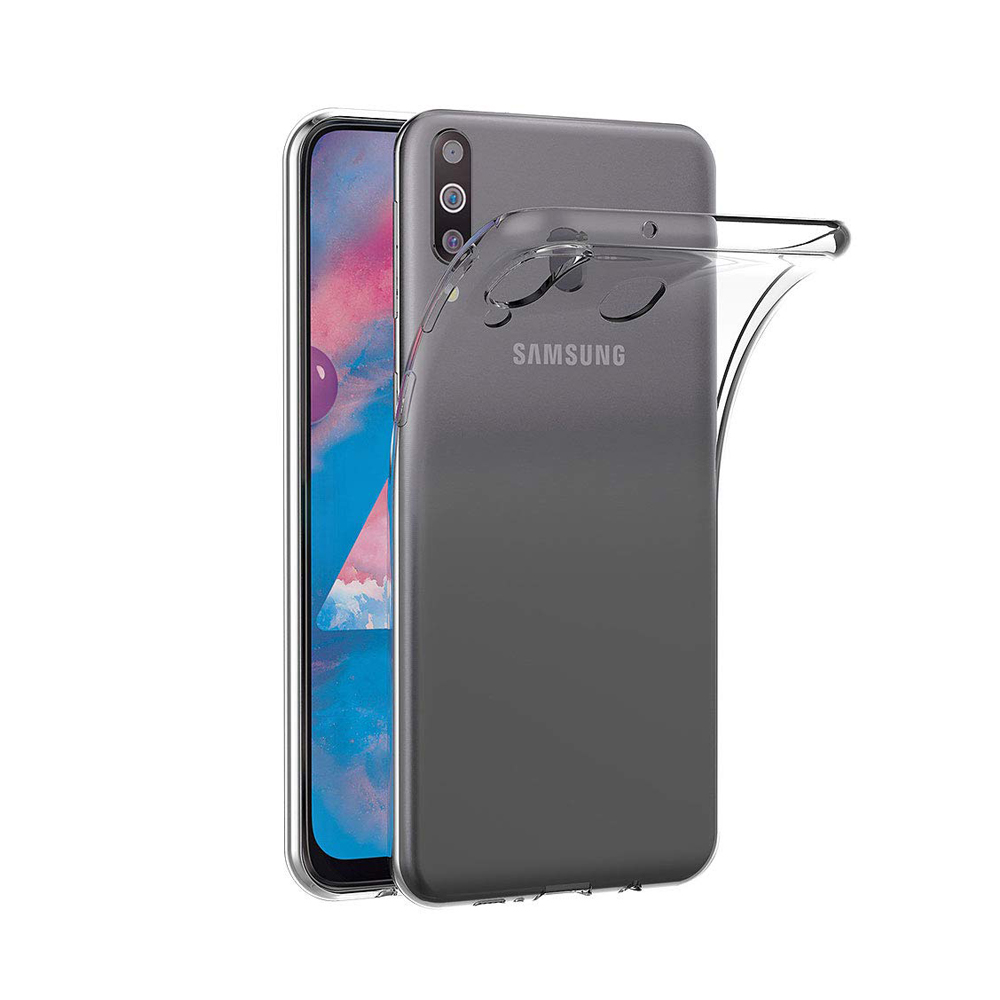 Θήκη Πλάτης Σιλικόνης Απλή για Samsung Galaxy M30 - Χρώμα: Διάφανο