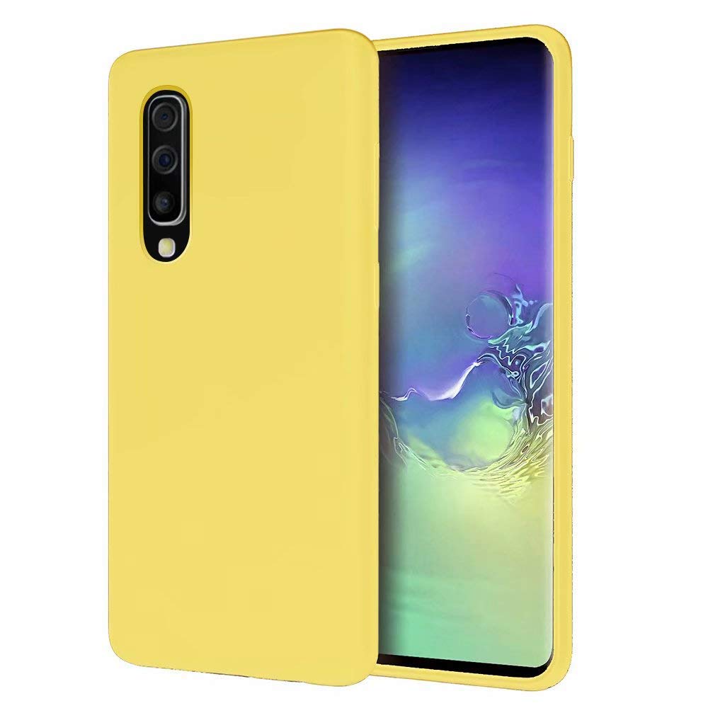 Θήκη Πλάτης Σιλικόνης Soft για Samsung Galaxy A50 - Χρώμα: Κίτρινο