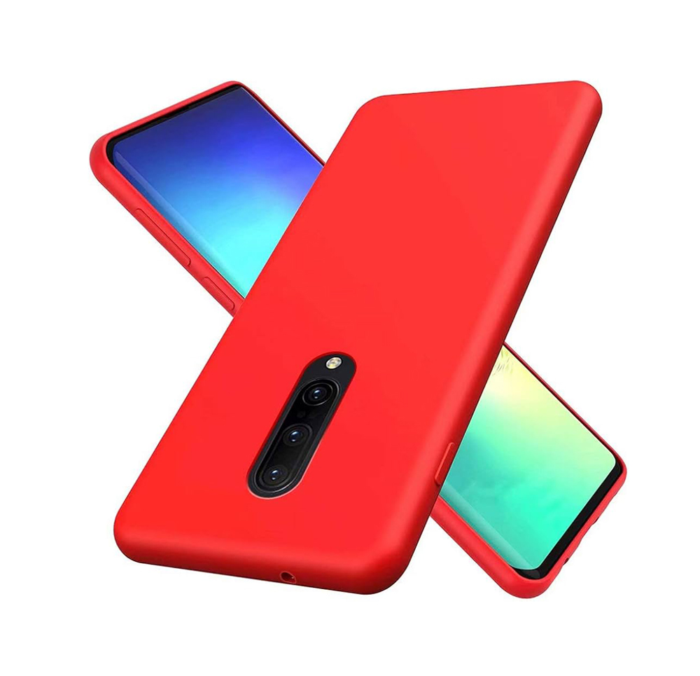 Θήκη Πλάτης Σιλικόνης Soft για Oneplus 7 Pro - Χρώμα: Κόκκινο
