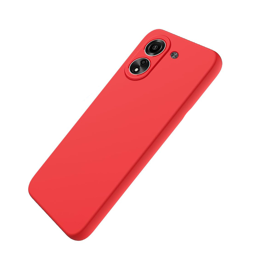 Θήκη Πλάτης Σιλικόνης Soft για Xiaomi Redmi 13c - Χρώμα: Κόκκινο